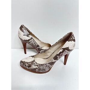 Nine West Shoes Womens Snakeskin High Heel Pumps Size 8